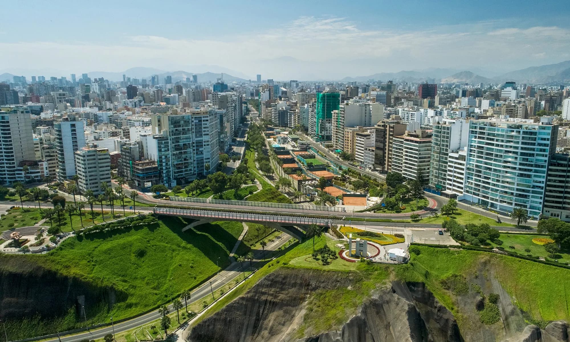Imagen de fondo del Malecón de Miraflores, Lima